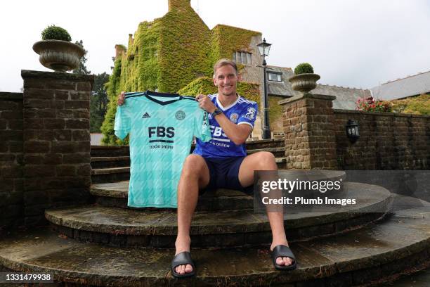 Marc Albrighton signs a new contract at Leicester City at Seagrave on July 30, 2021 in Barrow On Soar, England.