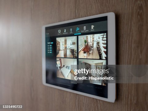 Home security system using cameras to monitor the different rooms Home security system using cameras to monitor the different rooms