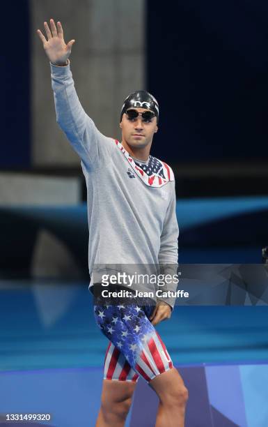 Michael Andrew of USA during the 200m individual medley final on day seven of the swimming competition of the Tokyo 2020 Olympic Games at Tokyo...