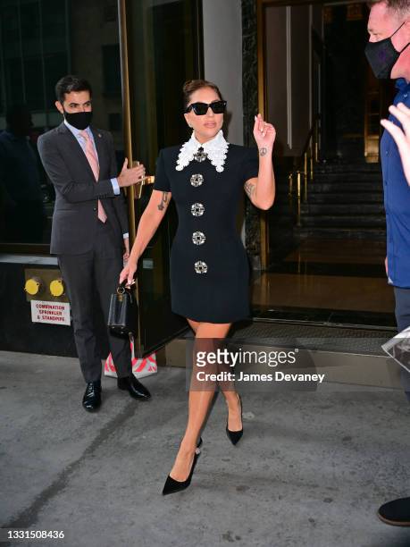 Lady Gaga seen on the streets of Manhattan on July 30, 2021 in New York City.
