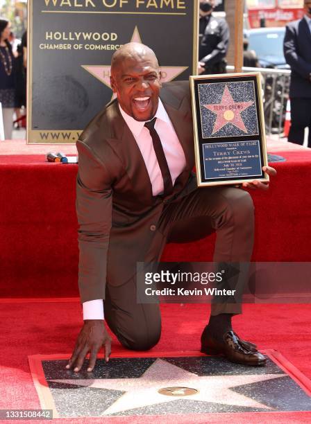 Terry Crews attends the Hollywood Walk of Fame Star Ceremony for Terry Crews on his birthday on July 30, 2021 in Hollywood, California.