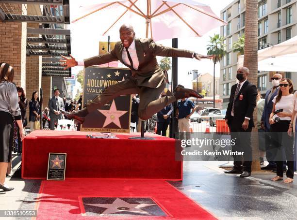 Terry Crews attends the Hollywood Walk of Fame Star Ceremony for Terry Crews on his birthday on July 30, 2021 in Hollywood, California.