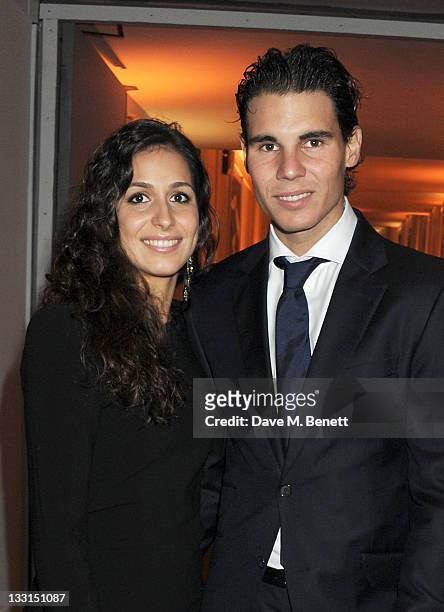 Maria Francisca Perello and tennis player Rafael Nadal attend 'A Night With The Stars' Barclays ATP World Tour Finals Gala hosted by Great Ormond...