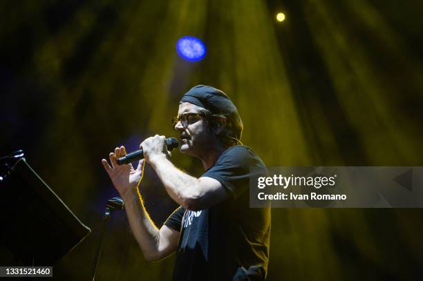 Samuele Bersani performs in Belvedere di San Leucio on July 30, 2021 in Caserta, Italy.