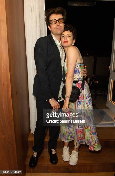 Nick Grimshaw and Annie Mac attend the Radio 1 leaving party for Annie Mac at The London EDITION on July 30, 2021 in London, England.
