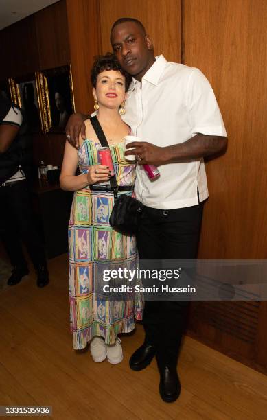 Annie Mac and Skepta attend the Radio 1 leaving party for Annie Mac at The London EDITION on July 30, 2021 in London, England.