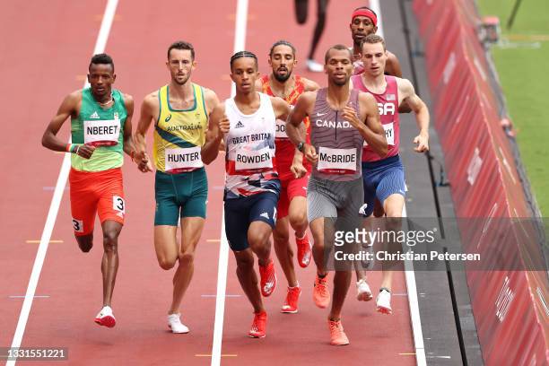 Melese Nberet of Team Ethiopia, Charlie Hunter of Team Australia, Daniel Rowden of Team Great Britain, Saul Ordonez of Team Spain, Brandon McBride of...