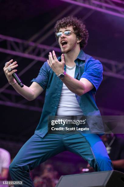 Rapper Jack Harlow performs on day 2 of Lollapalooza at Grant Park on July 30, 2021 in Chicago, Illinois.