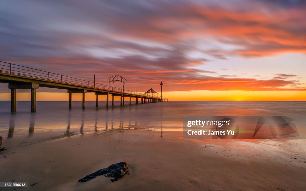 Brighton jetty sunset