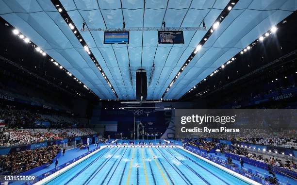 Katie Ledecky of Team United States competes in the Women's 800m Freestyle Final at Tokyo Aquatics Centre on July 31, 2021 in Tokyo, Japan.