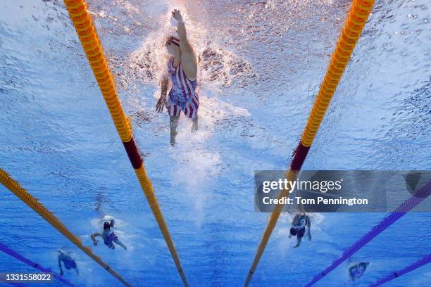 Katie Ledecky of Team United States competes in the Women's 800m Freestyle Final at Tokyo Aquatics Centre on July 31, 2021 in Tokyo, Japan.