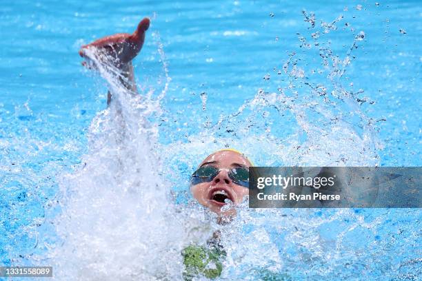 Kaylee McKeown of Team Australia competes in the Women's 200m Backstroke Final at Tokyo Aquatics Centre on July 31, 2021 in Tokyo, Japan.