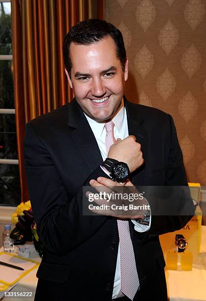 Personality Ross Mathews attends the EXTRA Luxury Lounge In Honor Of 83rd Annual Academy Awards day 1 held at the Four Seasons Hotel Los Angeles at...