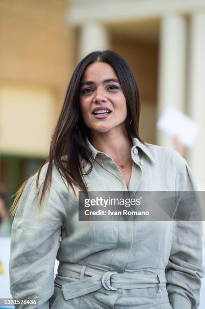 Pina Turco attends the blue carpet at the Giffoni Film Festival 2021 on July 30, 2021 in Giffoni Valle Piana, Italy.