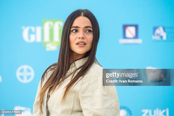 Pina Turco attends the photocall at the Giffoni Film Festival 2021 on July 30, 2021 in Giffoni Valle Piana, Italy.