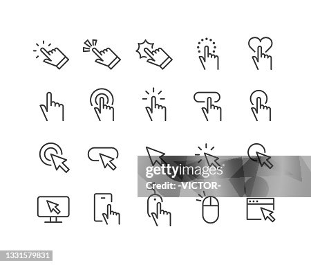 Clicking Icons - Classic Line Series Clicking Icons - Classic Line Series