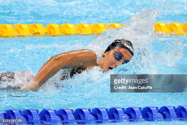 Simona Quadarella of Italy during the Women's 800m Freestyle Final on day eight of the swimming competition of the Tokyo 2020 Olympic Games at Tokyo...