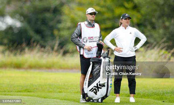 Linnea Ström of Sweden on the fourth hole during Day Three of The ISPS HANDA World Invitational at Galgorm Spa & Golf Resort on July 31, 2021 in...