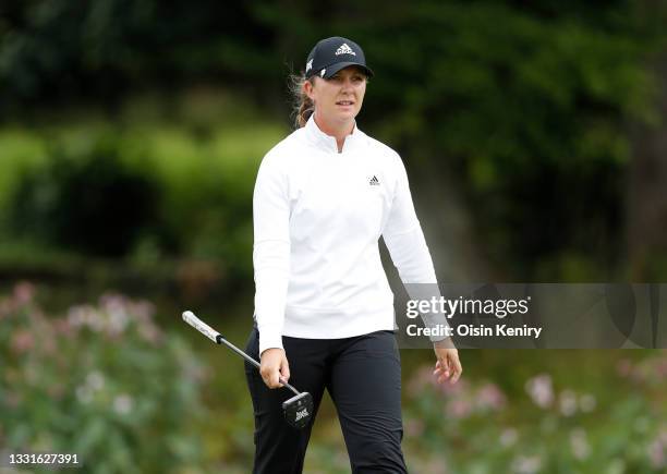 Linnea Ström of Sweden on the fourth hole during Day Three of The ISPS HANDA World Invitational at Galgorm Spa & Golf Resort on July 31, 2021 in...