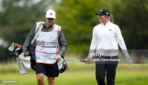 Linnea Ström of Sweden on the fourth hole during Day Three of The ISPS HANDA World Invitational at Galgorm Spa & Golf Resort on July 31, 2021 in...