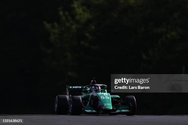 Jamie Chadwick of Great Britain and Veloce Racing drives during the W Series Round 4 race at Hungaroring on July 31, 2021 in Budapest, Hungary.