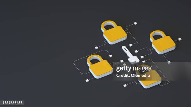 digital background security systems and data protection - 3d lock stock pictures, royalty-free photos & images