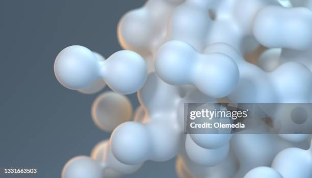 abstract nano molecular structure. 3d spheres - hydrogen molecule stock pictures, royalty-free photos & images