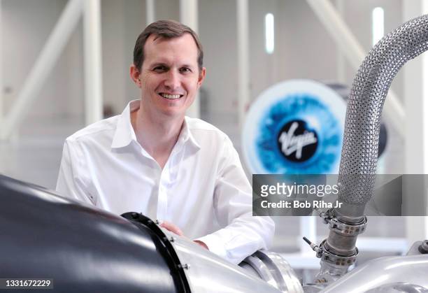George Whitesides, CEO Virgin Galactic inside Virgin Galactic's new LauncherOne facility at Long Beach Airport, March 6, 2015 in Long Beach,...