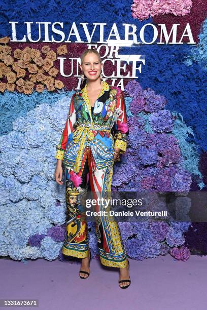 Karolina Kurkova attends the LuisaViaRoma for Unicef event at La Certosa di San Giacomo on July 31, 2021 in Capri, Italy.