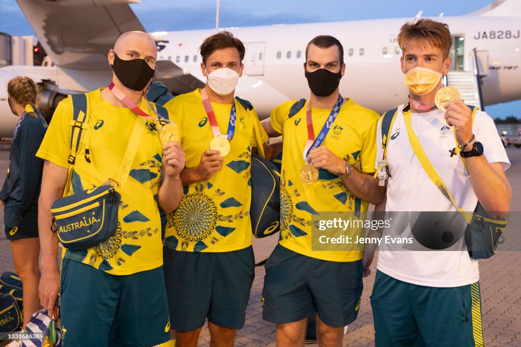 Australian Athletes Return to Australia From Tokyo 2020 Olympic Games