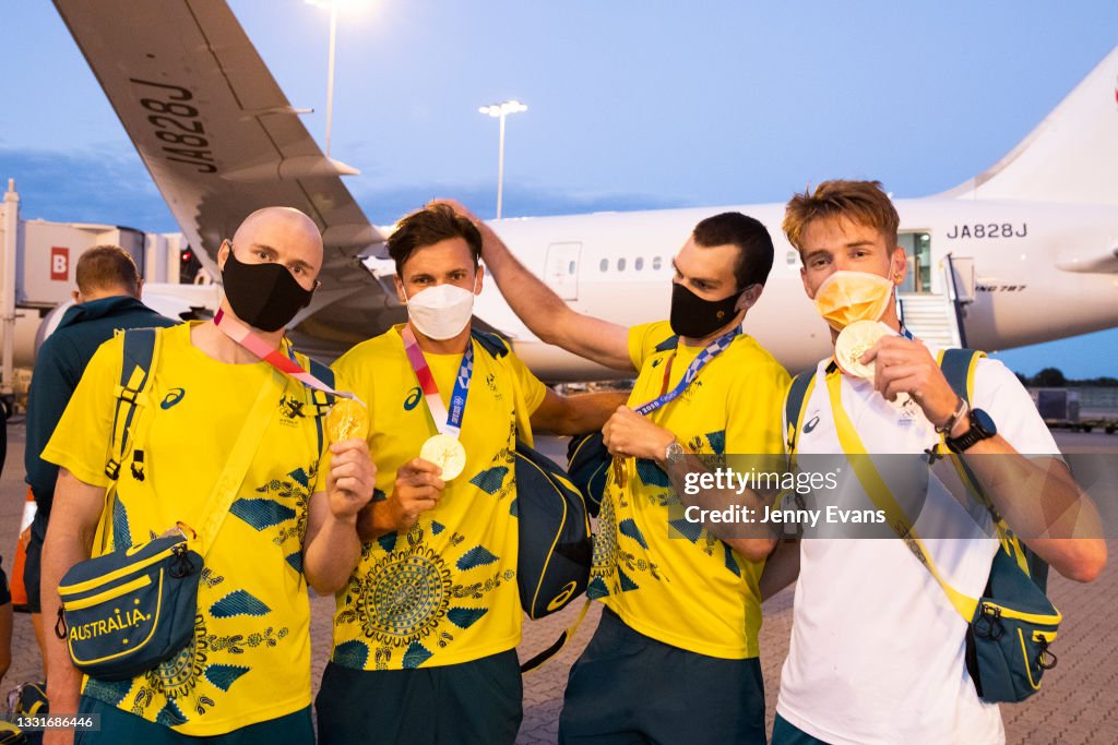 Australian Athletes Return to Australia From Tokyo 2020 Olympic Games