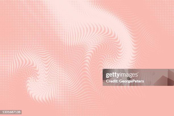 swirl background halftone pattern - coral coloured stock illustrations