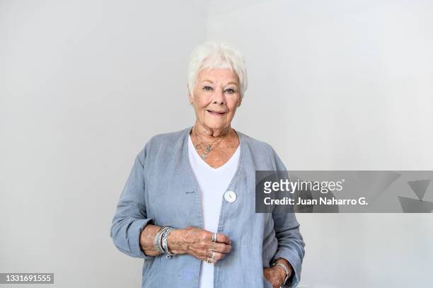 Actress Judi Dench poses for a portrait session on July 31, 2021 in Palma de Mallorca, Spain.