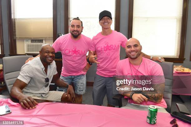 Keith Bullock, Chris Kirkpatrick, Scott Stapp, and Mike Caussin attend CHARM Back to School Bash at Catholic Charities at C. E. McGruder on July 31,...