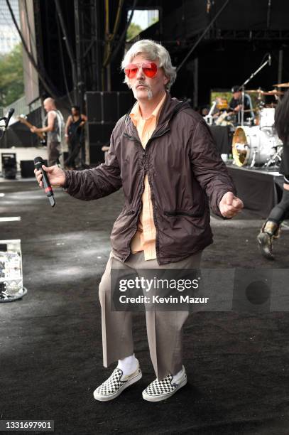 Fred Durst of Limp Bizkit performs on stage during Lollapalooza 2021 at Grant Park on July 31, 2021 in Chicago, Illinois.