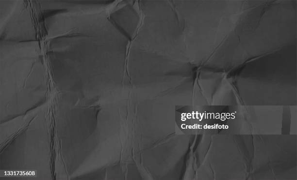 illustrazioni stock, clip art, cartoni animati e icone di tendenza di vuoto vuoto vuoto nero colore grunge effetto piegato carta riciclata sfondi vettoriali orizzontali - carta regalo strappata