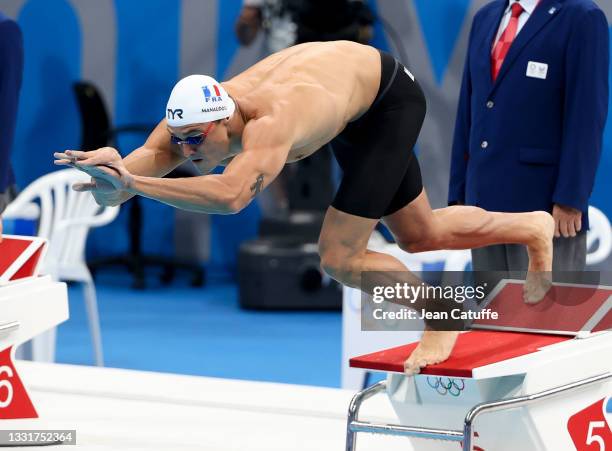 Florent Manaudou of France during the Men's 50m Freestyle Final on day nine of the swimming competition of the Tokyo 2020 Olympic Games at Tokyo...