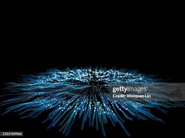 particles spread out from the center - particle accelerator stock pictures, royalty-free photos & images