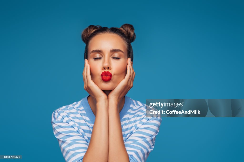 Beautiful emotional woman