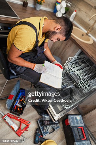 Plumber solving a problem Plumber solving a problem
