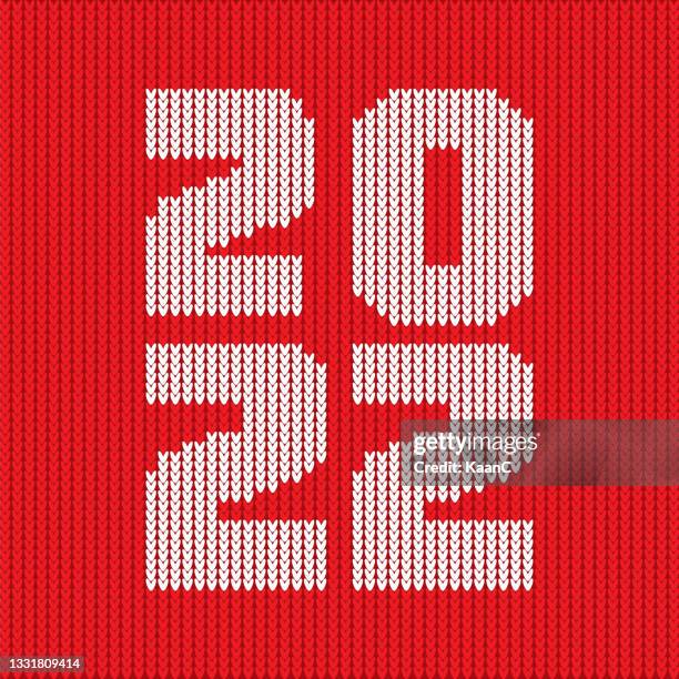 2022 new year. knit seamless pattern. knitted christmas texture. vector illustration. stock illustration - wool texture stock illustrations