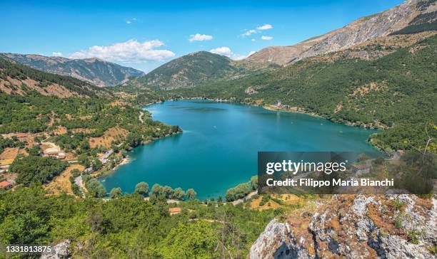 lago di scanno - abruzzo stock pictures, royalty-free photos & images