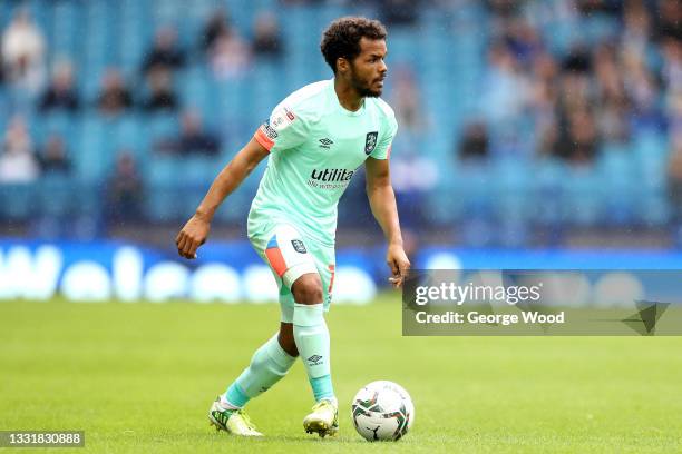 Duane Holmes of Huddersfield Town on the ball during the Carabao Cup First Round match between Sheffield Wednesday and Huddersfield Town at...