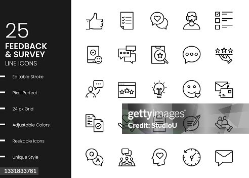 Feedback Line Icons Feedback Line Icons