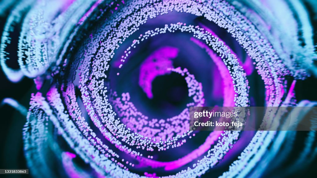 Nanopartículas de ciencia abstracta