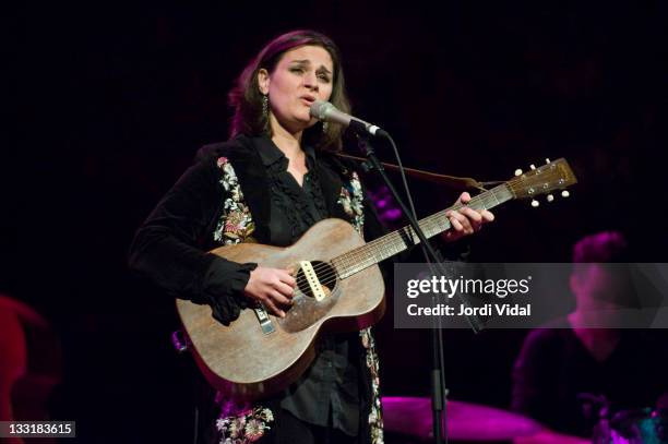 Madeleine Peyroux performs on stage at Palau De La Musica on November 17, 2011 in Barcelona, Spain.