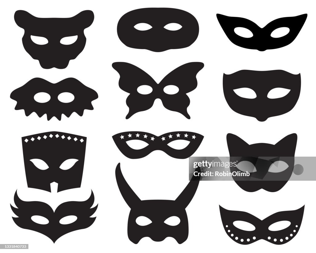 Coleção de Máscaras Negras