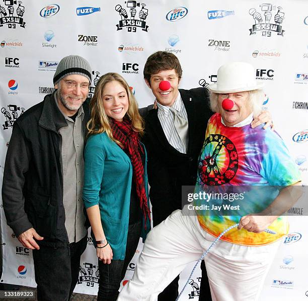 Director/Producer David Lee Miller, Actress Brooke Nevin, Actor Gabriel Sunday and Wavy Gravy arrive at the premiere of "My Suicide" on day 3 of the...