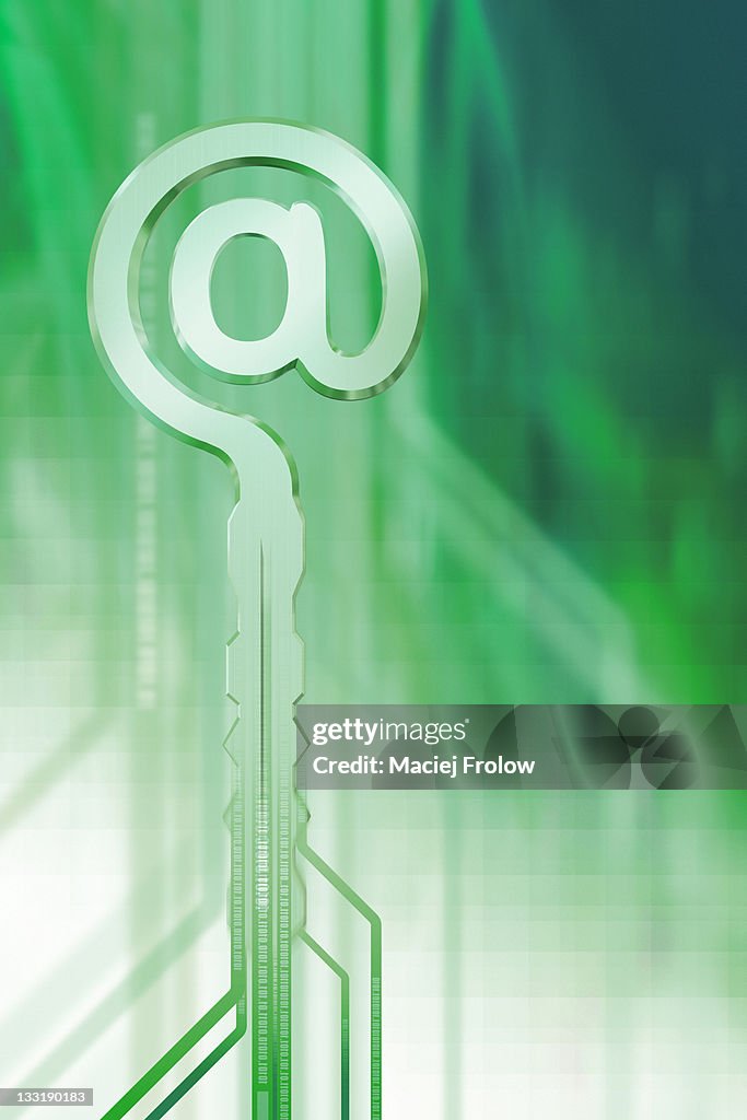 At Least Computer. Sign At Symbol As A Key To Computer World High-Res Vector Graphic - Getty Images