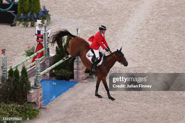 Phillip Dutton of Team United States riding Z competes during the Eventing Jumping Team Final and Individual Qualifier on day ten of the Tokyo 2020...